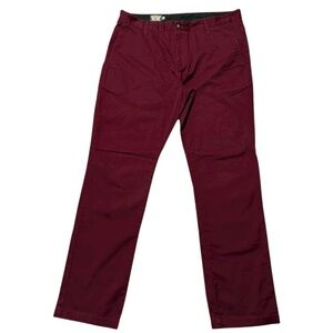 Volcom Men’s  "Corpo Class" chino Dark Red Chinos Pants - 36‎